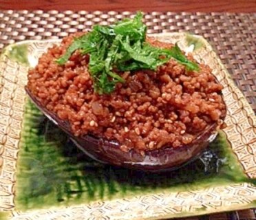 美味しい～♪米なすの肉みそ田楽☆